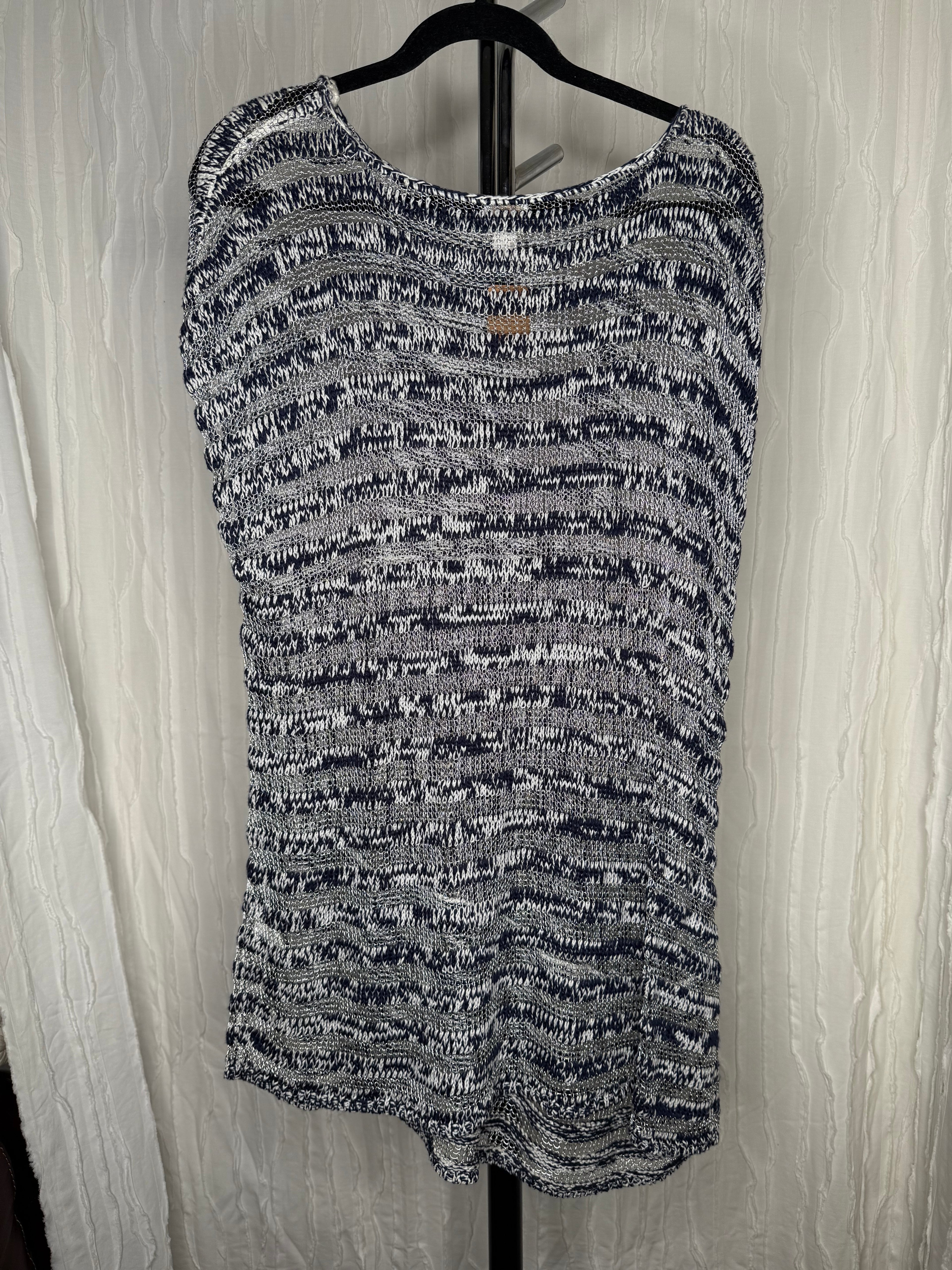 Blusa Azul y Blanco. Marca Chico's