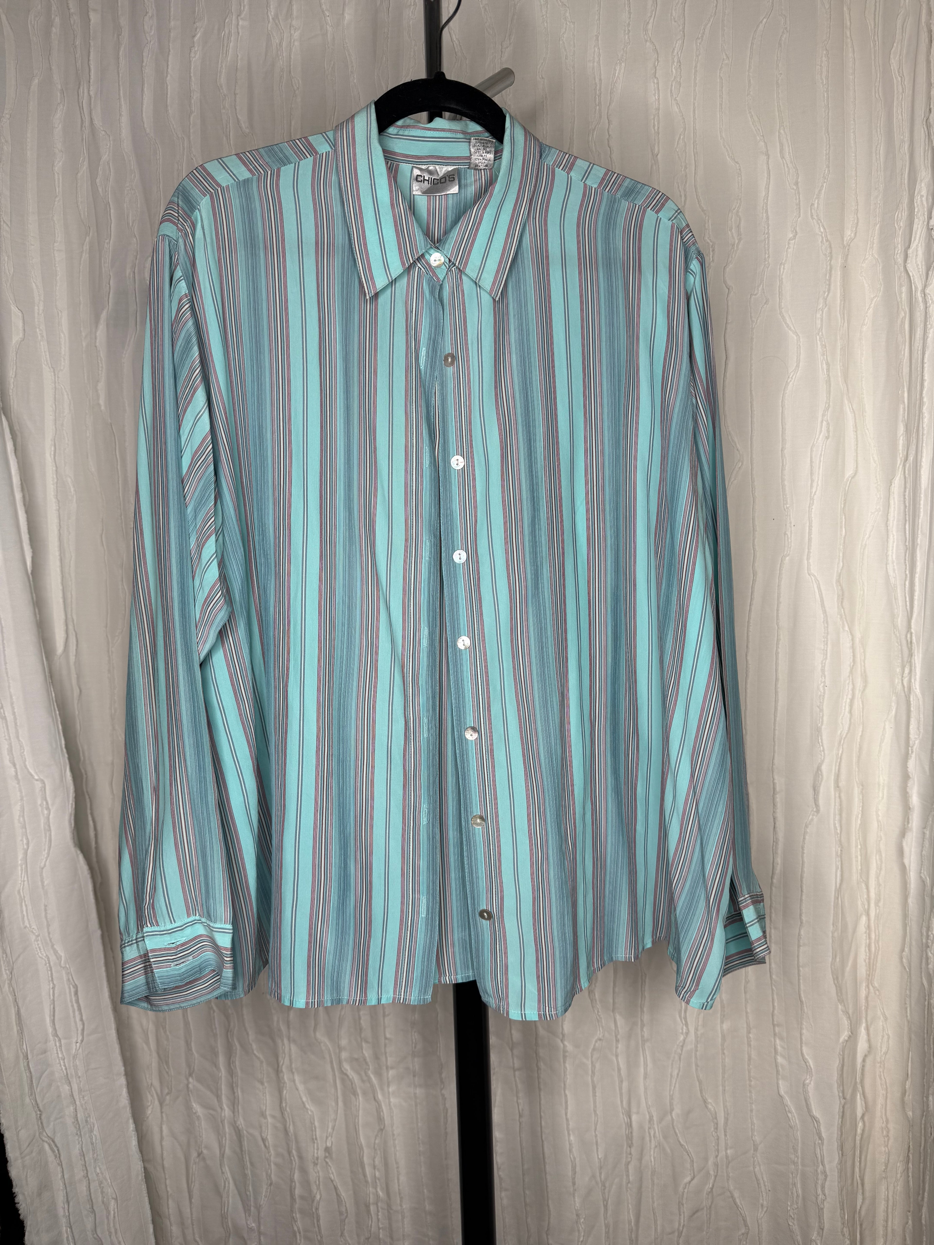 Blusa Azul Turquesa. Marca Chico's